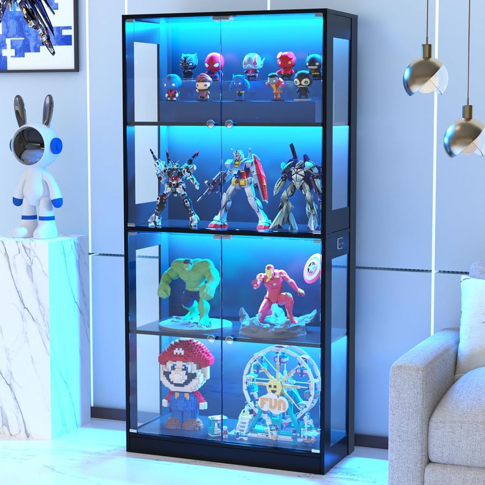 Glass Cabinet Display - 65 glazen vitrinekast, 4-laags vitrinekast met