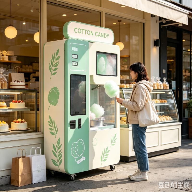 Candy Floss Machine - Aangepaste automatische suikerspinverkoopautomaat, suikerspin-dispenser, slimme zakelijke