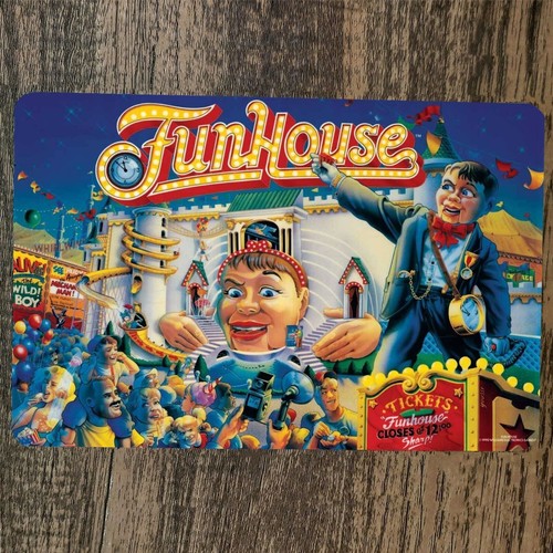 Arcade Games & Vending Co - Funhouse metalen wandbord met videogame-arcadeposter