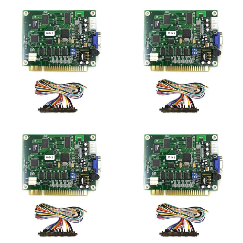 Usb Game Board Jamma - Efficiënte 4X 60-in-1 Multicade PCB-printplaat arcade
