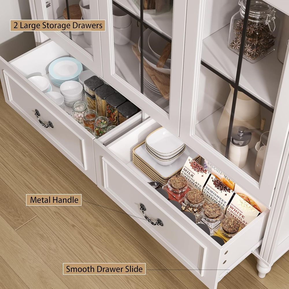 70,8'' hoge gebogen keukenkast - Glass Cabinet Display recensie en prijs