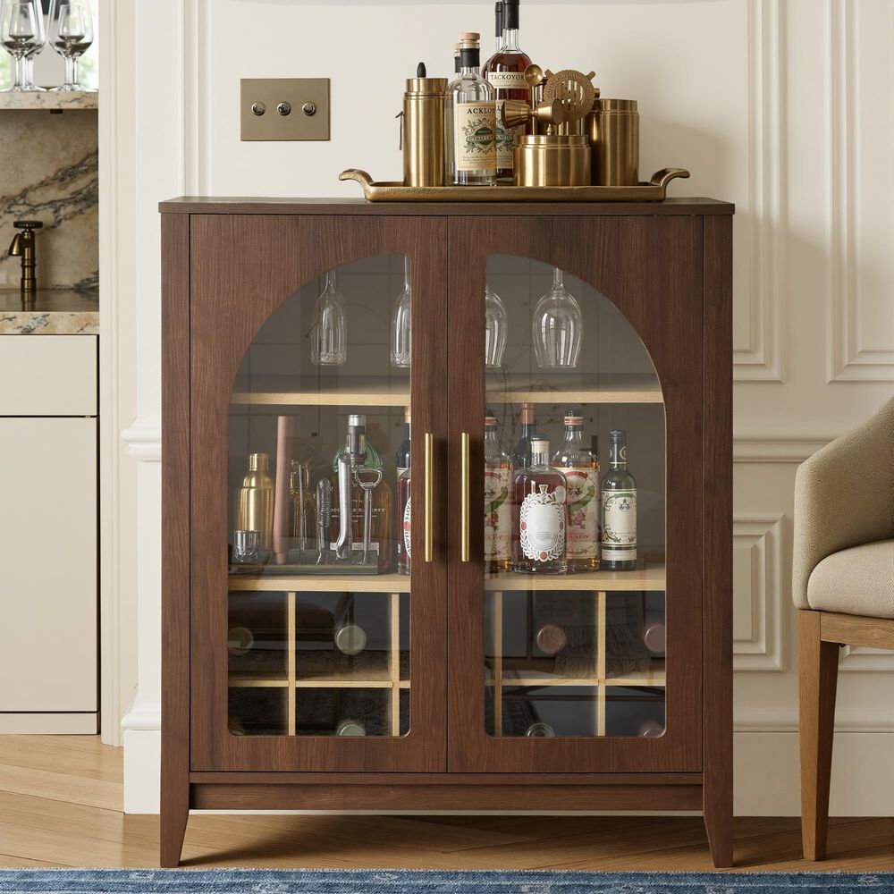 Hoge opbergkast met gegroefde  - Glass Cabinet Display recensie en prijs