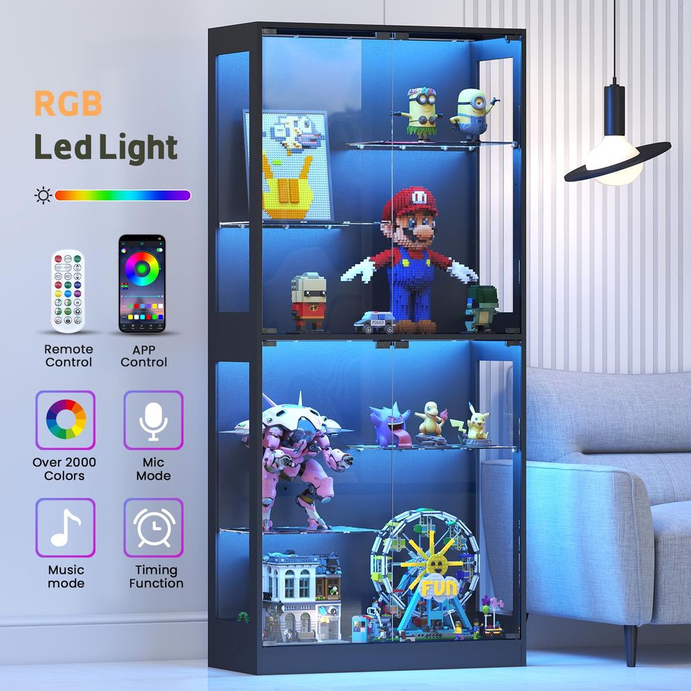 Vitrinekast met glazen deuren  - Glass Cabinet Display recensie en prijs